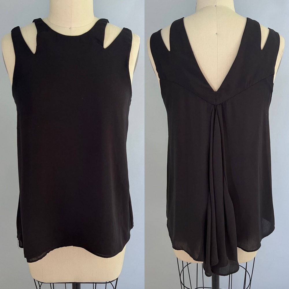 Sam Edelman Black Cut-Out Tank